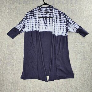 Express Tie-Dye Open Front Cardigan Medium Cotton